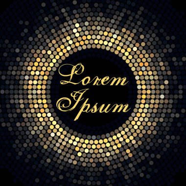 Fütüristik arka plan ile altın Mozaik