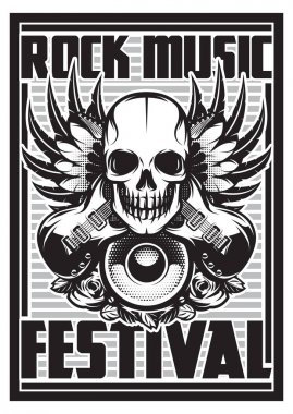 Vektör şablon rocker oturumuna davet için