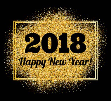 Arka plan ile bir yazıt ve yeni 2018 yıl için tebrikler