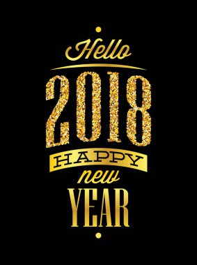 Bir tebrik kartıyla yılbaşı yeni yıl 2018