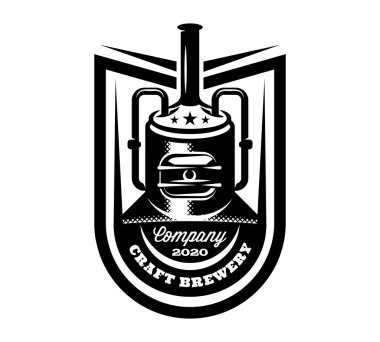 Bira makinesiyle retro biçiminde vektör deseni