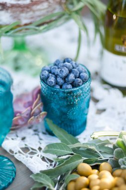 Dekor içinde yaban mersini