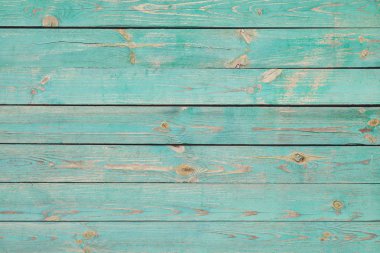 Kırık mavi boya ile eski ahşap plakalar