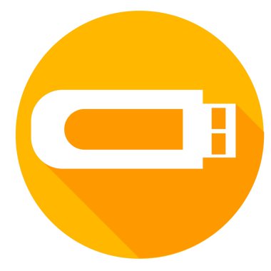 USB veya flash sürücü simgesini malzeme tasarım stili ayarlayın