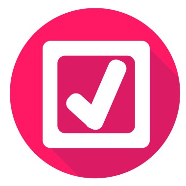 işareti kontrol edin veya simge set malzeme tasarımı tarzı kabul