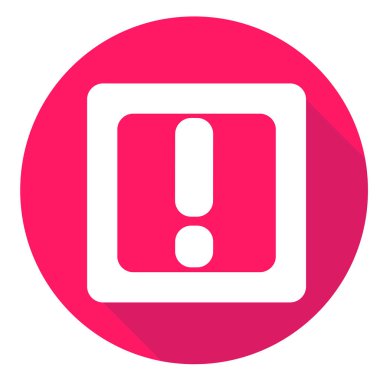 set malzeme tasarımı tarzının işareti veya ünlem işareti simgesi