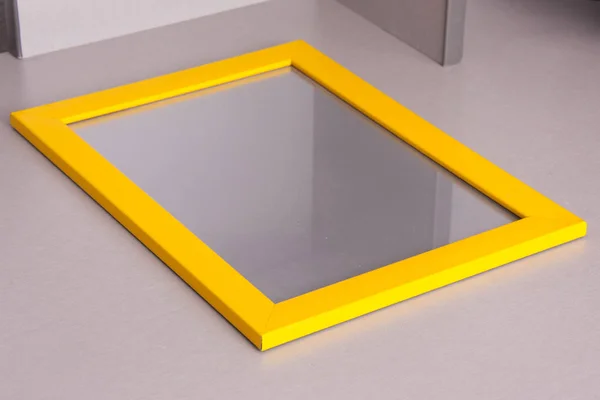 Frame photo white and yellow — Stock Photo, Image