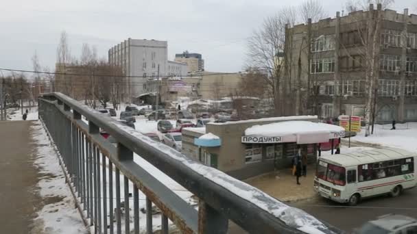 Viaduct and Oksky Siezd in Nizhny Novgorod — Stock Video