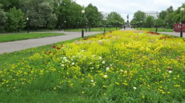 Gorki Meydanı ve Anıtı ile birçok çiçek bahar zamanında. Buluşmak için çok ünlü yer. 