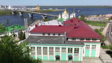 Baharda şehir manzarası Nizhny Novgorod