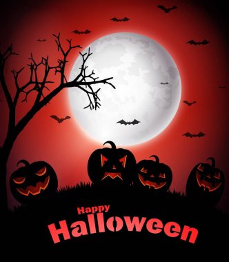 Halloween Pumpkins dolunay üzerinde