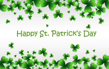 Yonca yaprağı ile Saint Patricks günü arka plan