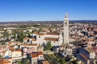 Hırvatistan 'ın Vodnjan, Istria kentinin hava manzarası