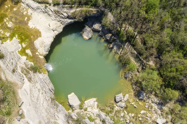 Una Vista Aérea Cascada Zarecki Krov Istria Croacia — Foto de Stock