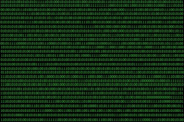 Kodu sıfır-bir yeşil semboller