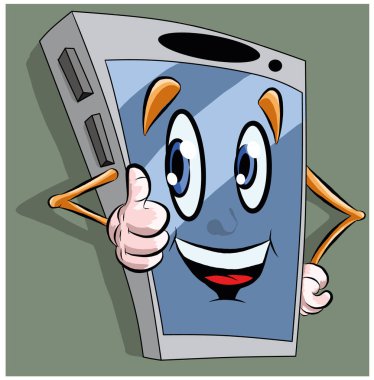 Tüm iyi işaretidir komik cep telefonu gösterir