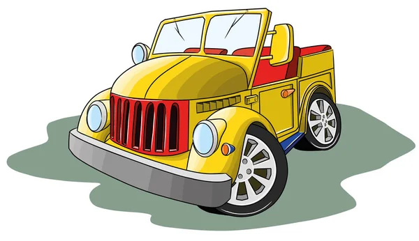 Lustige Cartoon-Auto, Vektor-Illustration — Stockvektor