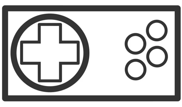 Joystick Silhouette Symbol Für Computer Vektor Illustration Auf Weißem Hintergrund — Stockvektor