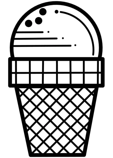 Black Ice Cream Silhouette Icon Design Vector Illustration White Background — Stock Vector