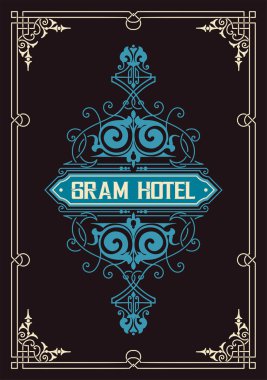 Klasik logo şablonu, Otel, Restoran, İş Kimliği seti.