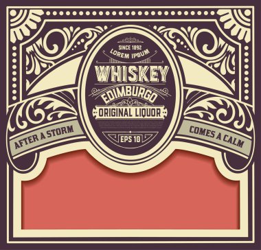 Viski kartı ile yaşlı çerçeve