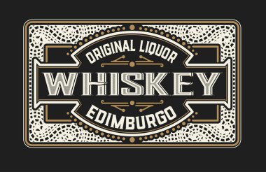 Viski ambalaj için vintage rozeti