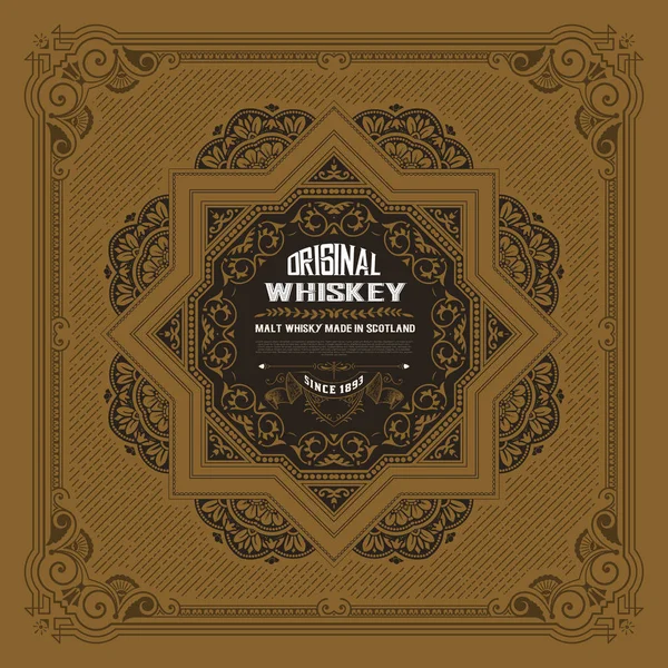 Whiskey design för märkning och förpackning — Stock vektor