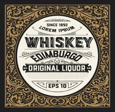 Eski çiçek viski kartı