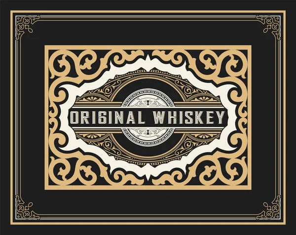 Vintage çerçeve ve viski ürün için etiket. Sen-ebilmek kullanma o için 