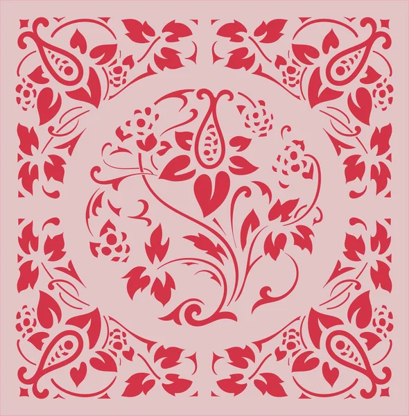 Rám-barokní styl s ornamenty květin — Stockový vektor