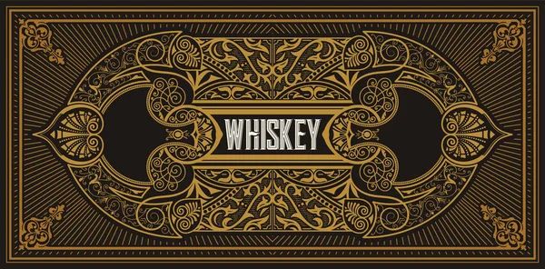 Whiskey label met oude frames — Stockvector