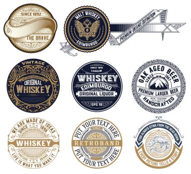 Vintage logo şablonlar, otel, Restoran, iş veya butik 