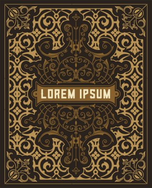 Barok tarzı wirh çiçek Ayrıntılar eski kartı