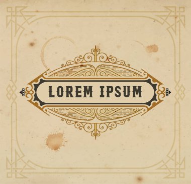 Art deco çerçeve ve etiket tasarım, otel, Spa, Restau kaynak