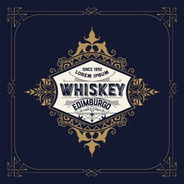 Viski için Retro logo