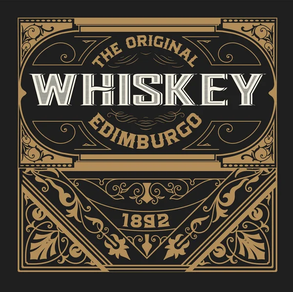 Whiskey design pro označení a balení — Stockový vektor