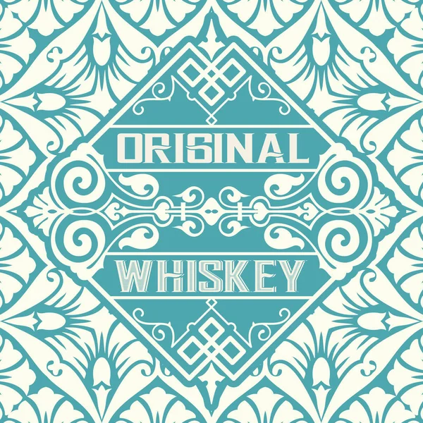 Etiqueta de whisky viejo y fondo de pantalla vintage — Vector de stock