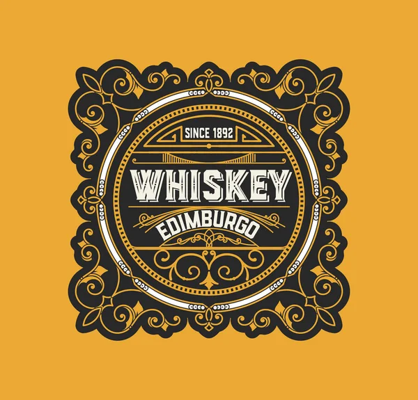 Whiskey štítku. Vektorové vrstvy — Stockový vektor