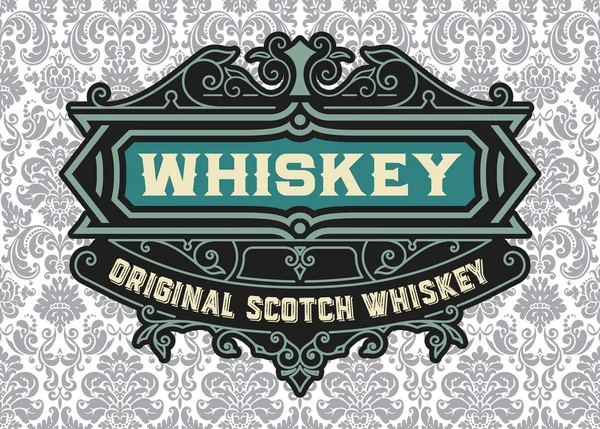 Viski etiket. Katmanlı vektör
