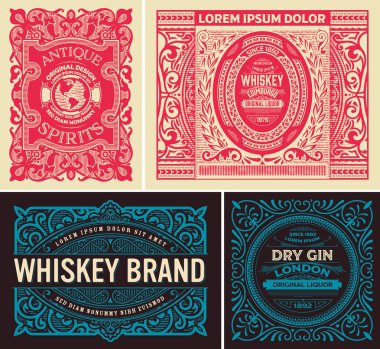 Vintage etiket kümesi