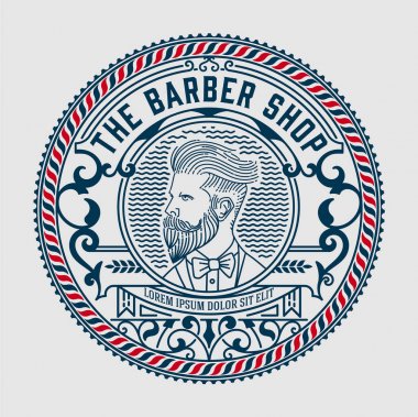 Hippi erkek Kuaför Salonu logolu