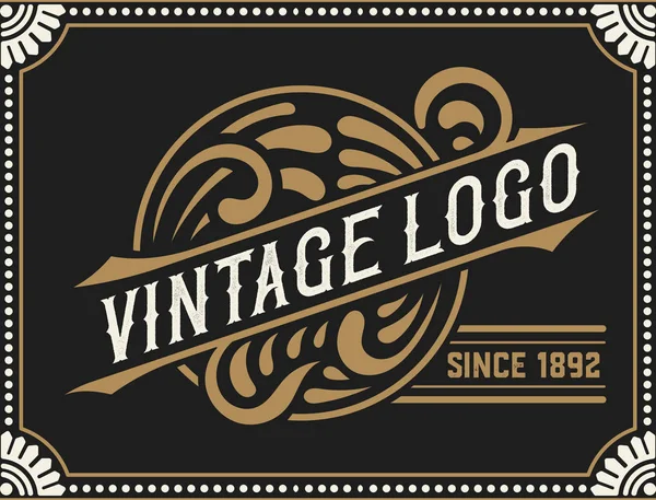 Modelo de logotipo do vintage, Hotel, Restaurante, Negócios ou Boutique I —  Vetores de Stock