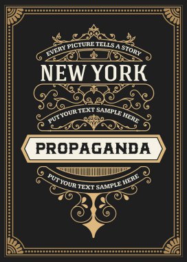 Vintage kartı. vektör şablonu. Çiçek süsler.