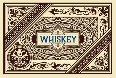 Viski kartı ile yaşlı çerçeve