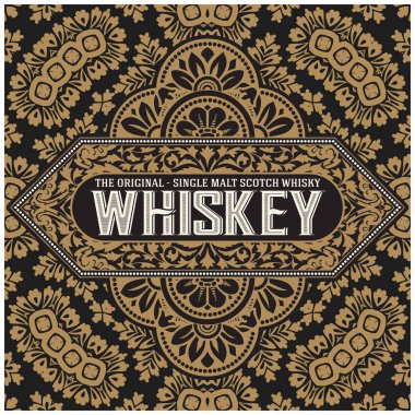 Viski kartı ile yaşlı çerçeve