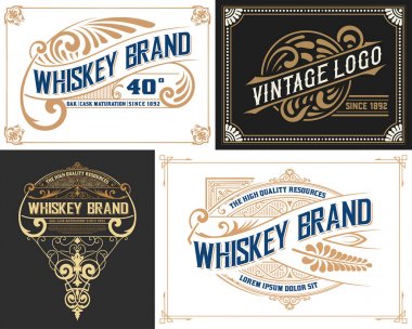 4 eski kart seti. Batı tarzı