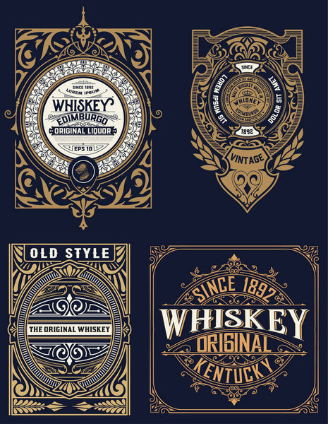 Набор из 4 старых карт
