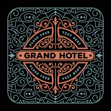 Vintage logo şablonlar, otel, Restoran, iş veya butik 