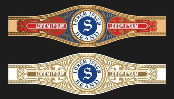 Klasik Puro Etiketi Şablonu. Kabartmalı ve altın katmanlı vektör