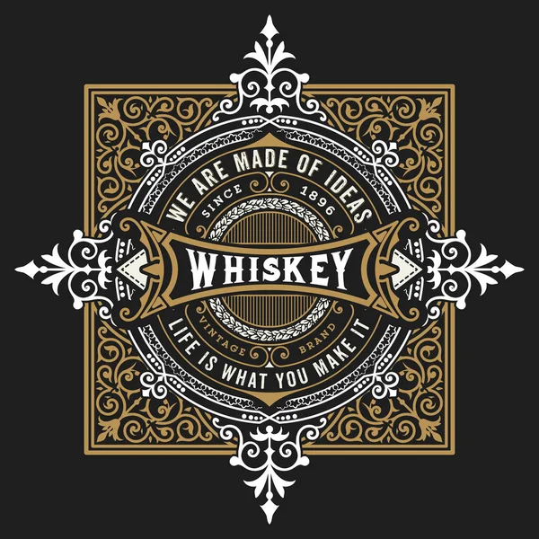 Whiskey Label Pro Balení Vektorová Vrstva — Stockový vektor